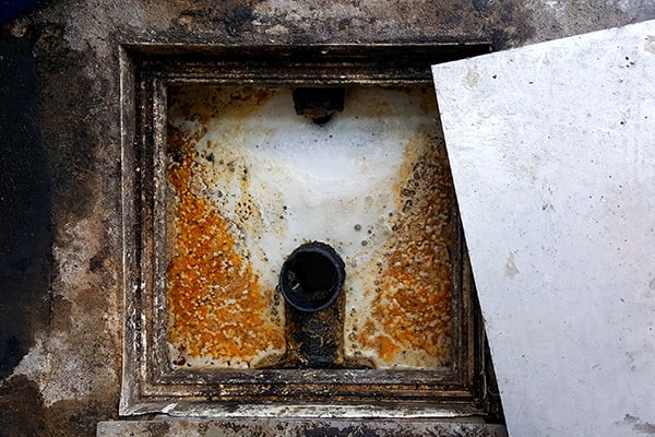 grease trap cleaning involves pumping out the accumulated grease and disposing of it properly, followed by a thorough cleaning of the trap